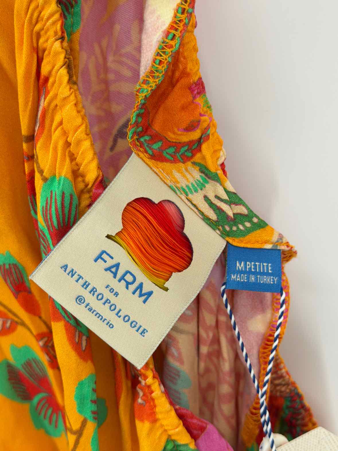 Pre-Owned Farm Rio For Anthropologie Orange Size Medium Long Sleeveless Dress | True Fashionistas.