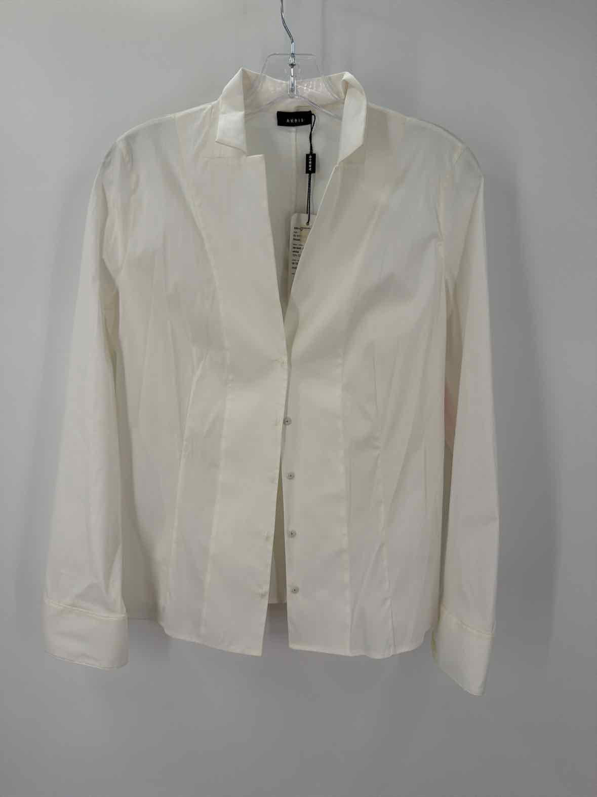 Pre-Owned Akris White Size 10 Button Down | True Fashionistas.