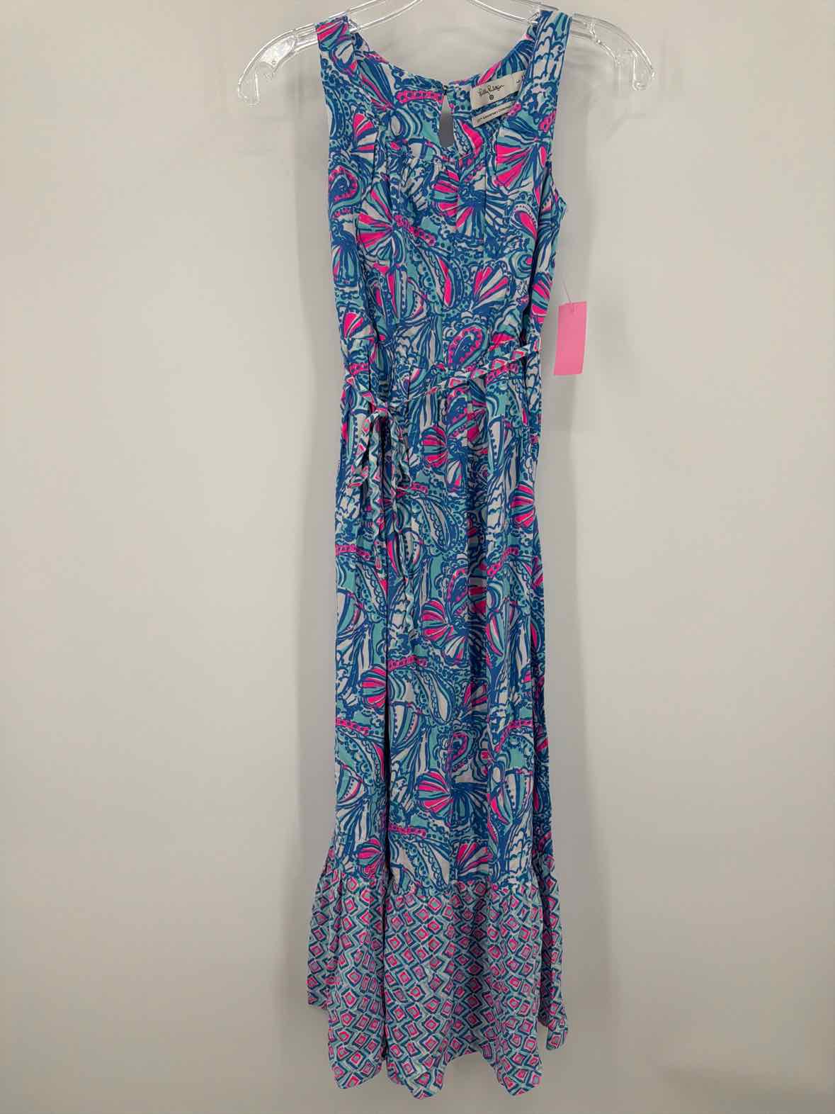 Pre-Owned Lilly Pulitzer Target Blue Size Large Long Sleeveless Dress | True Fashionistas.