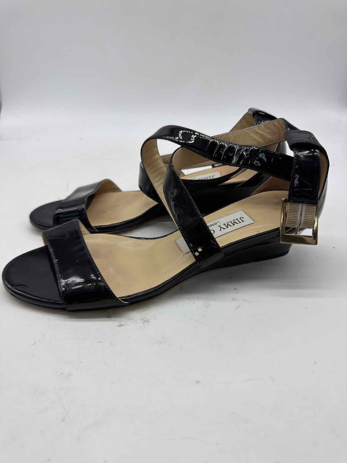 Pre-Owned Jimmy Choo Black Size 36 Wedge Heels | True Fashionistas.