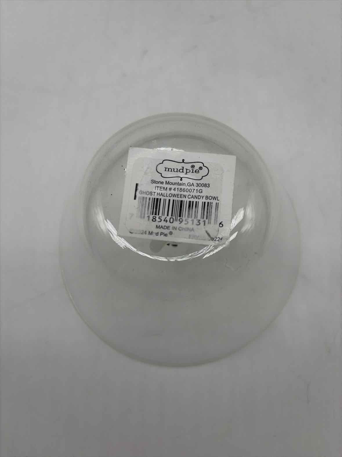 Mud Pie Clear Glass Ghost Candy Bowl Halloween | True Fashionistas.