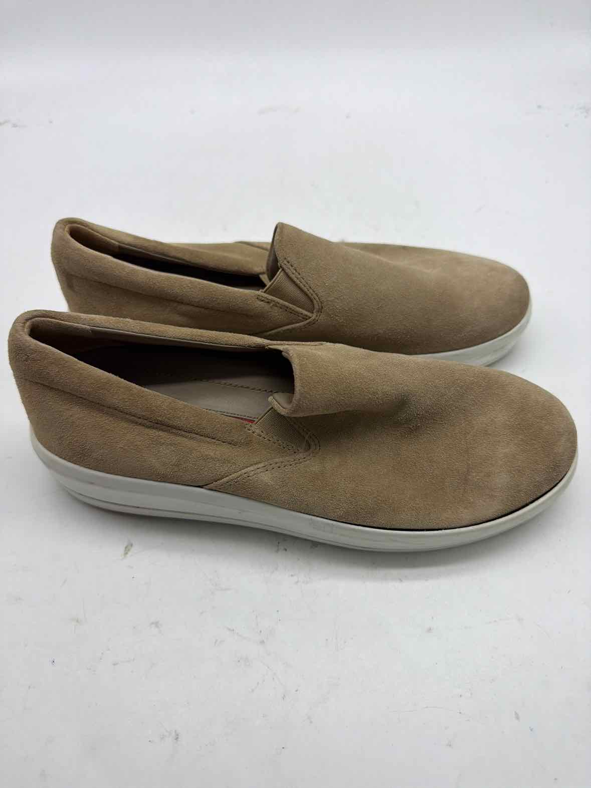 Pre-Owned Prada Tan Size 8 Slip On Flats | True Fashionistas.