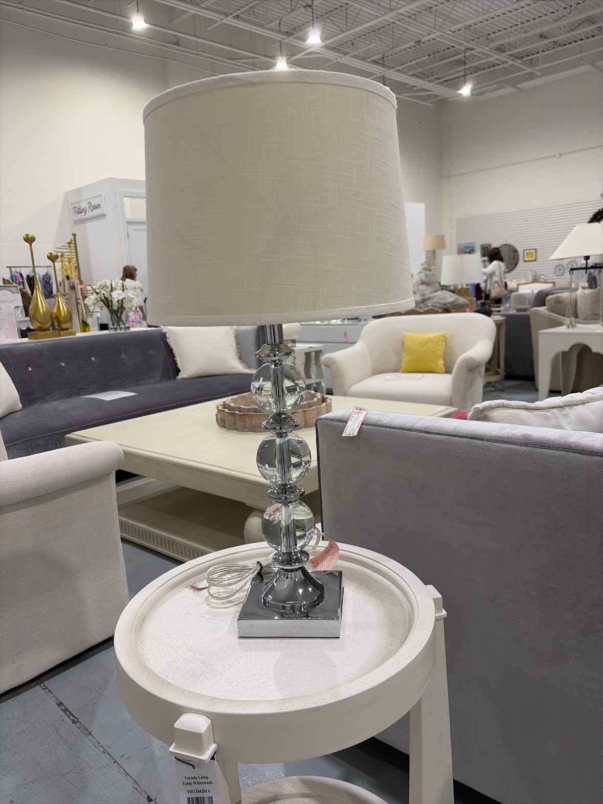 Glass And Chrome Table Lamp | True Fashionistas.
