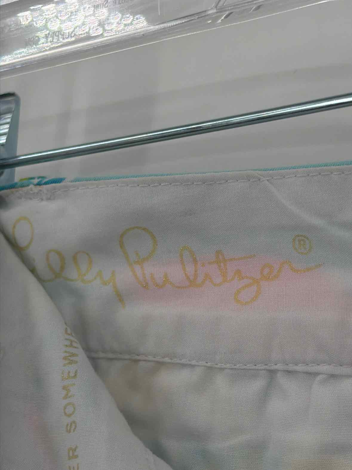 Pre-Owned Lilly Pulitzer Blue Size 0 Jayne Printed Shorts | True Fashionistas.