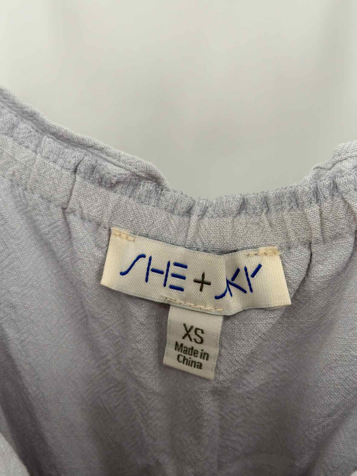 Pre-Owned She + Sky Blue Size XS Strapless Romper | True Fashionistas.