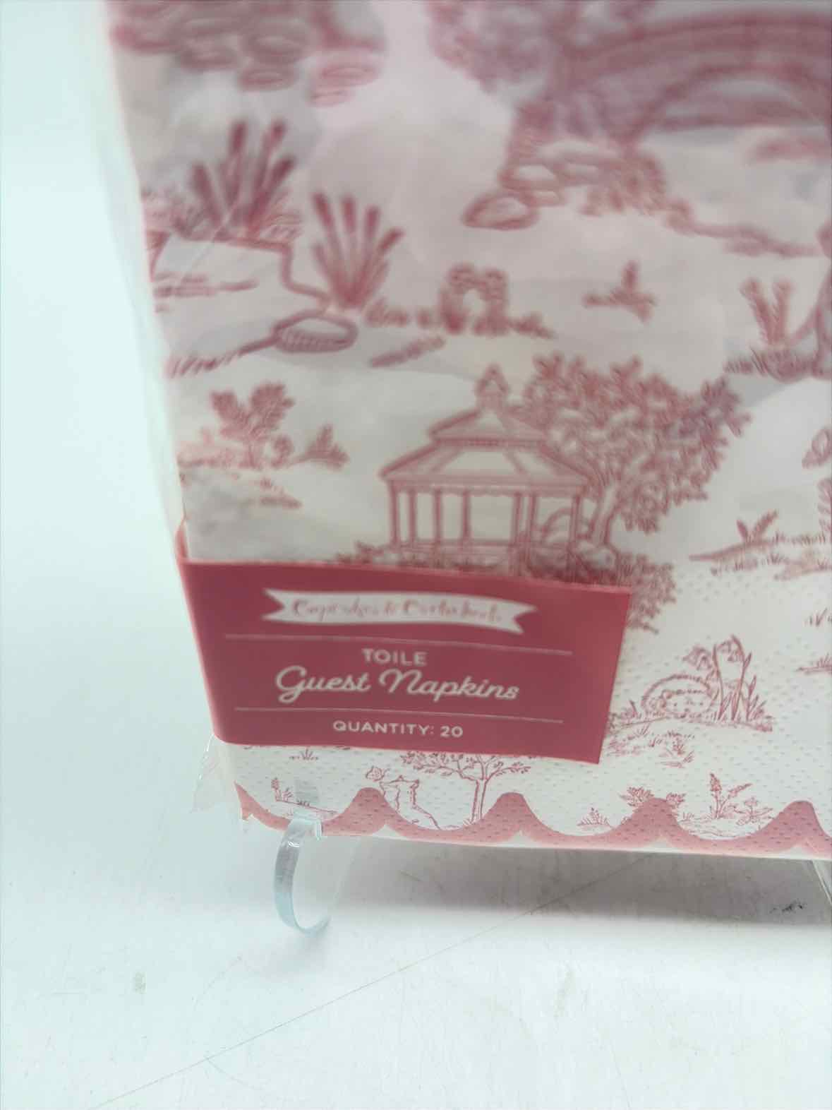 Pink Toile Paper Guest Napkins | True Fashionistas.