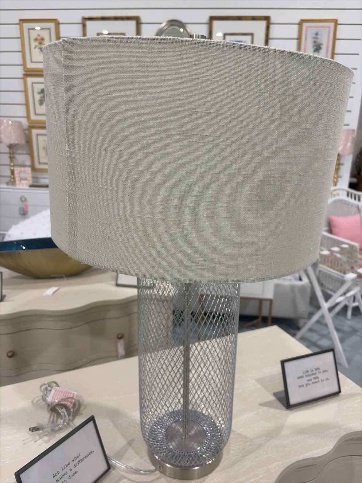 Birdcage Silver Gray Lamp | True Fashionistas.