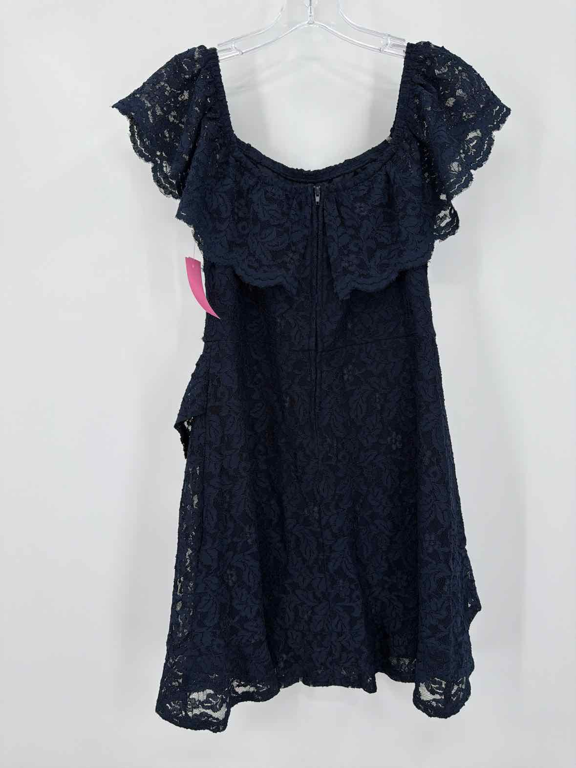 Pre-Owned Xtraordinary Navy Size 11 Lace Short Sleeveless Dress | True Fashionistas.