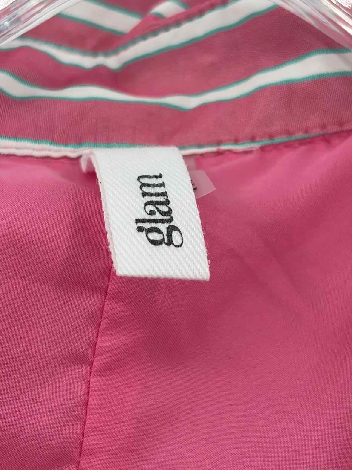 Pre-Owned glam Pink Size Medium Stripe Short Short Sleeve Dress | True Fashionistas.