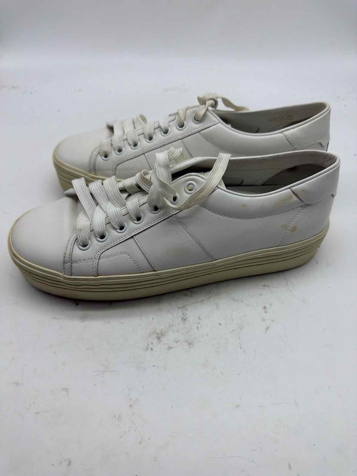 Pre-Owned Saint Laurent White Size 8.5 Fashion Sneaker Athletic Shoes | True Fashionistas.
