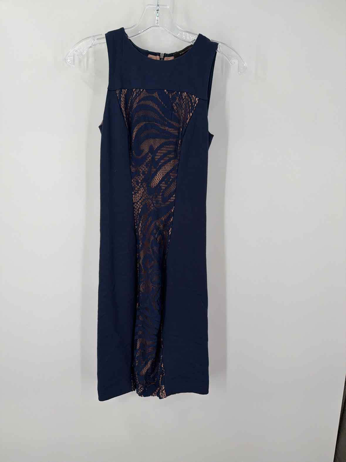 Pre-Owned BCBG Navy Size XXS Short Sleeveless Dress | True Fashionistas.