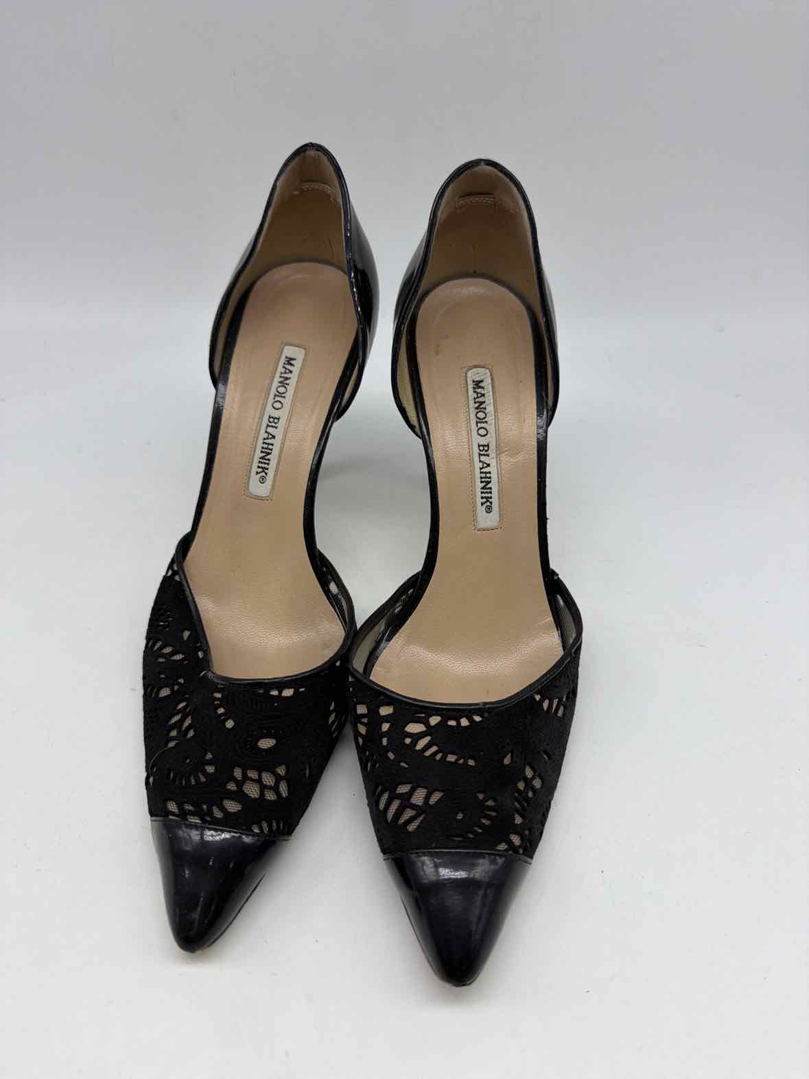 Pre-Owned Manolo Blahnik Black Size 38.5 D'orsay Heels | True Fashionistas.