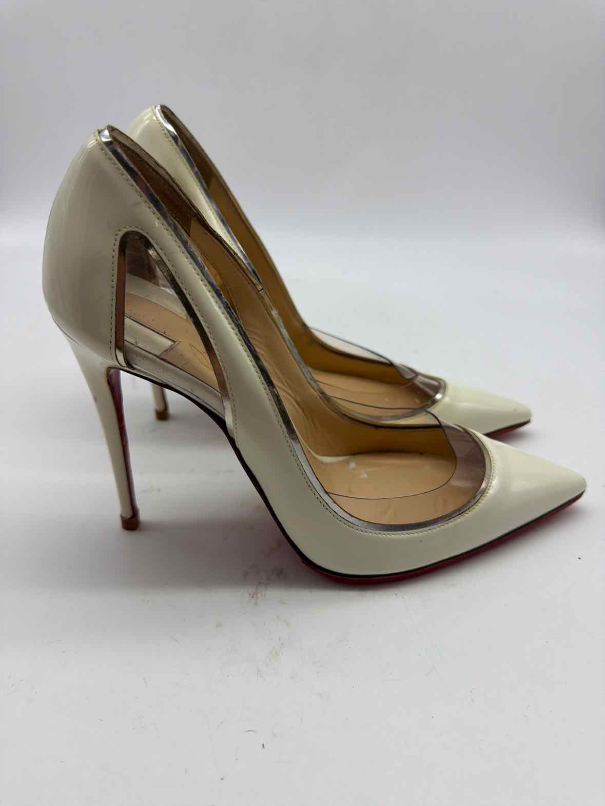 Pre-Owned Christian Louboutin Ivory Size 36.5 Pump Heels | True Fashionistas.