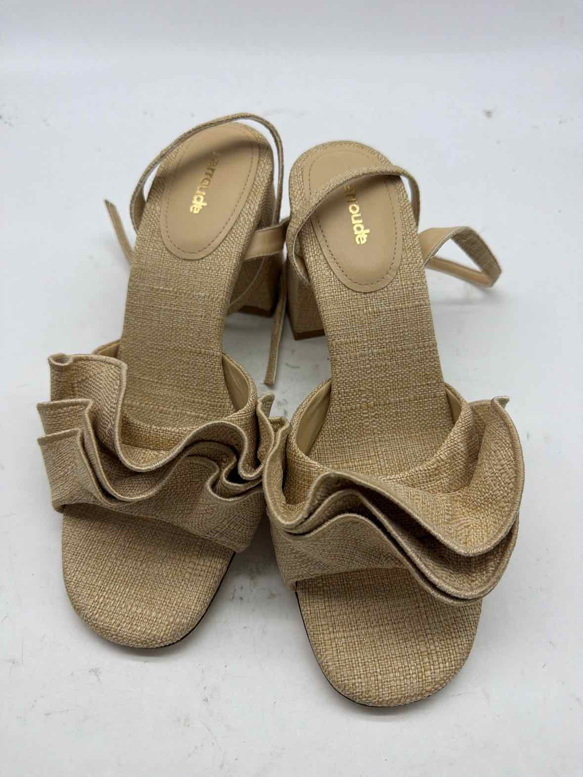 Pre-Owned Larroude Tan Size 9 Strappy Heels | True Fashionistas.