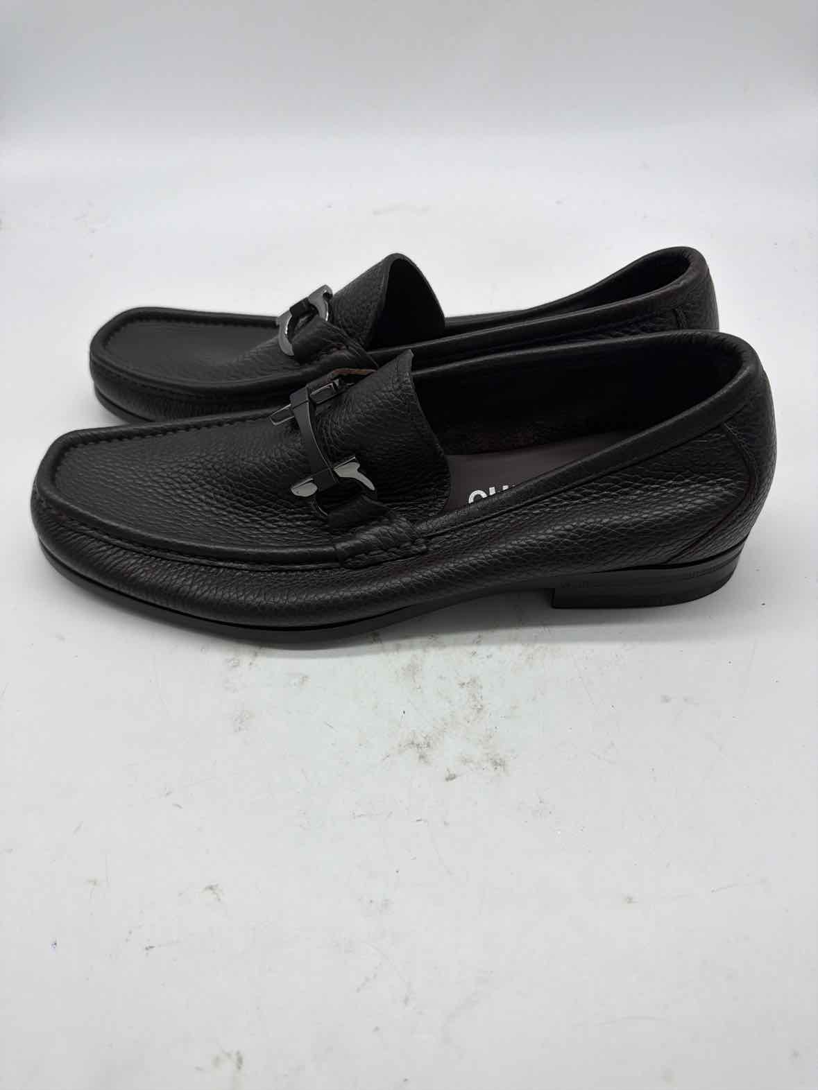 Pre-Owned Salvatore Ferragamo Black 5.5 Leather Slip On Men's Dress Shoes | True Fashionistas.