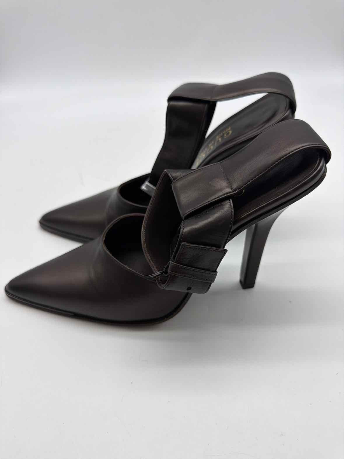 Pre-Owned Gucci Brown Size 5.5 Ankle Strap Heels | True Fashionistas.