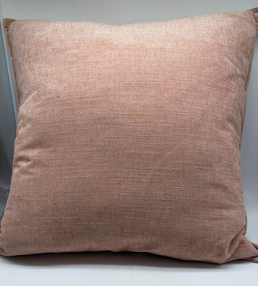 Peach Fabric Pillow W/Gold Zipper | True Fashionistas.