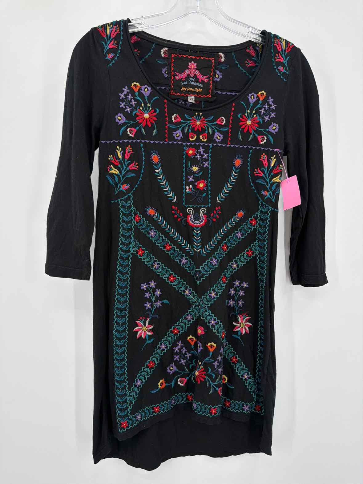 Pre-Owned Johnny Was Black Size XS Short Long Sleeve Dress | True Fashionistas.
