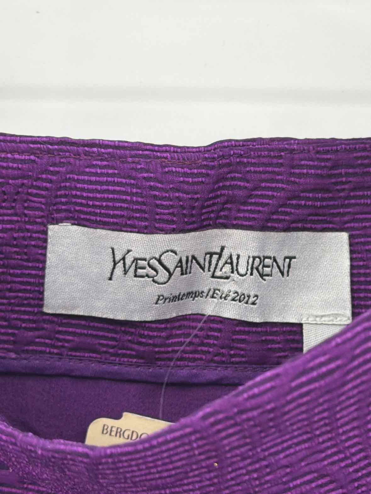 Pre-Owned Yves Saint Laurent Purple Size 38 Pencil Skirt | True Fashionistas.