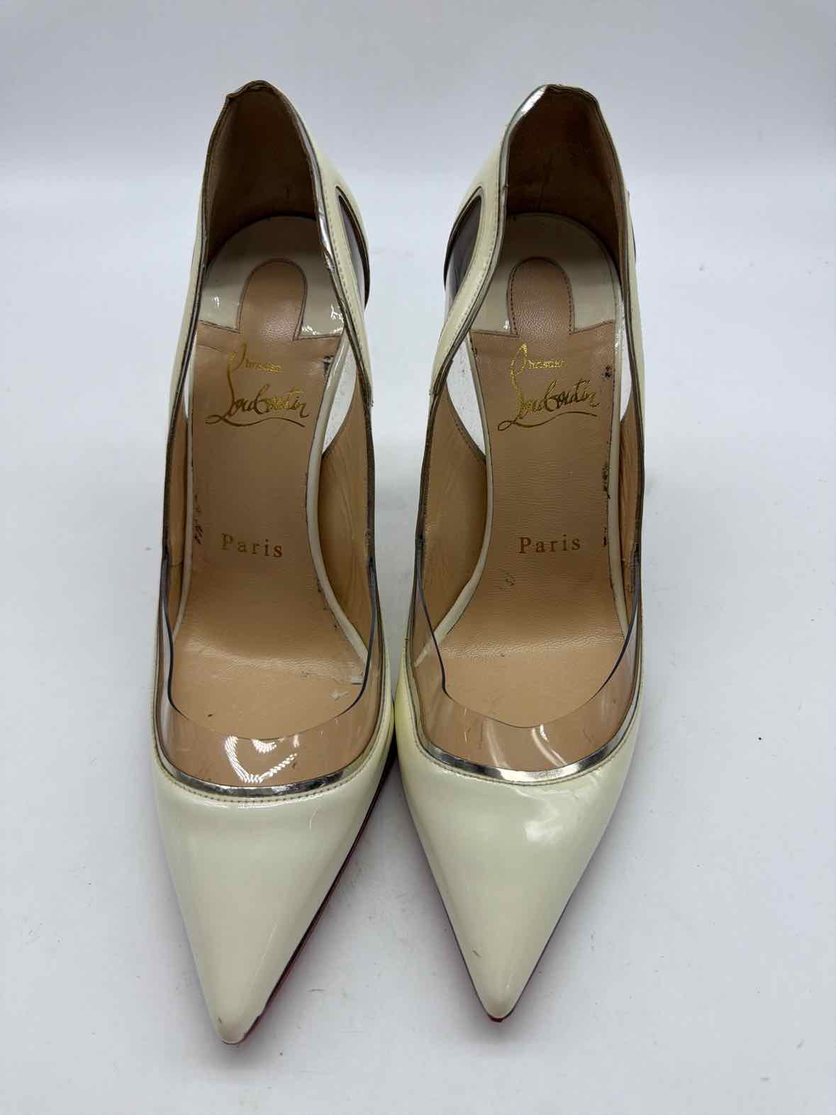 Pre-Owned Christian Louboutin Ivory Size 36.5 Pump Heels | True Fashionistas.