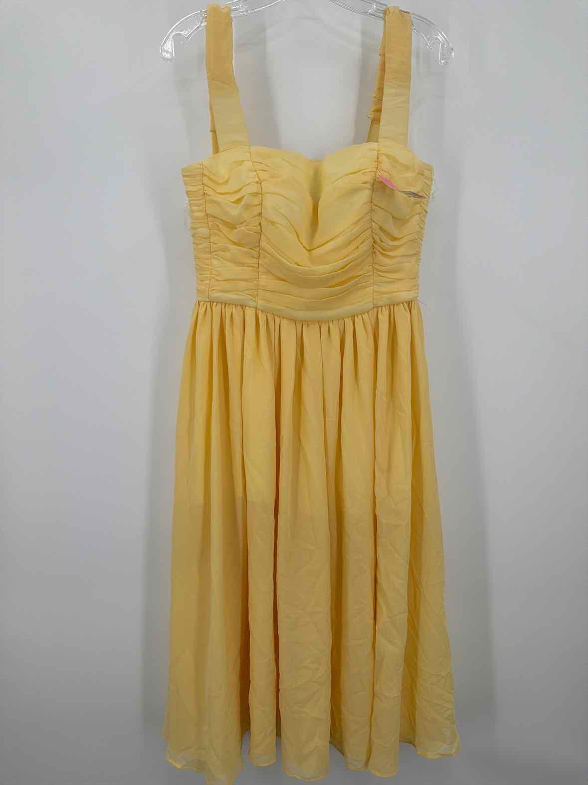 Pre-Owned Post Meridiem Yellow Size Large Long Evening Gown | True Fashionistas.
