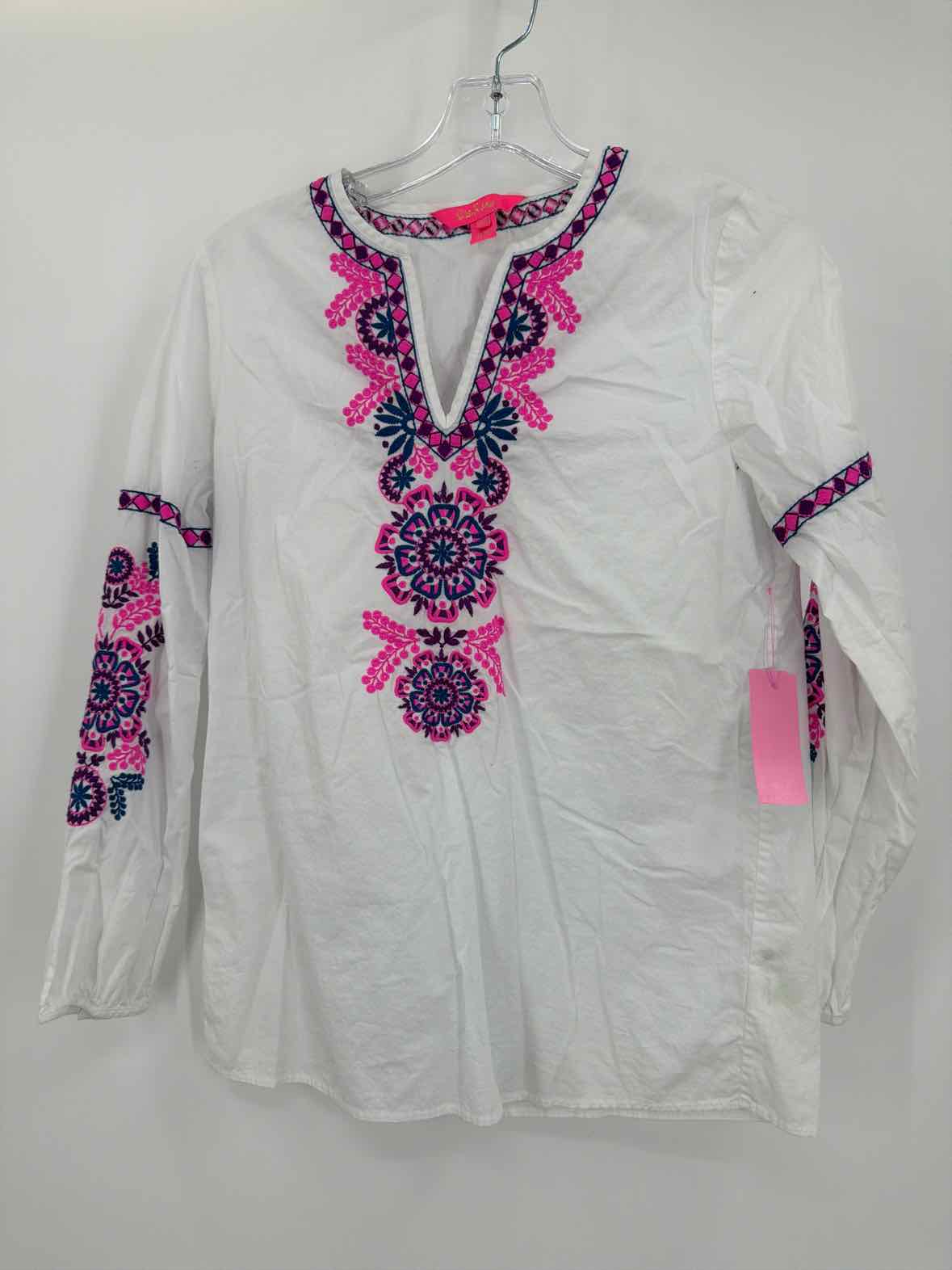 Pre-Owned Lilly Pulitzer White Size XXS Tunic Blouse | True Fashionistas.
