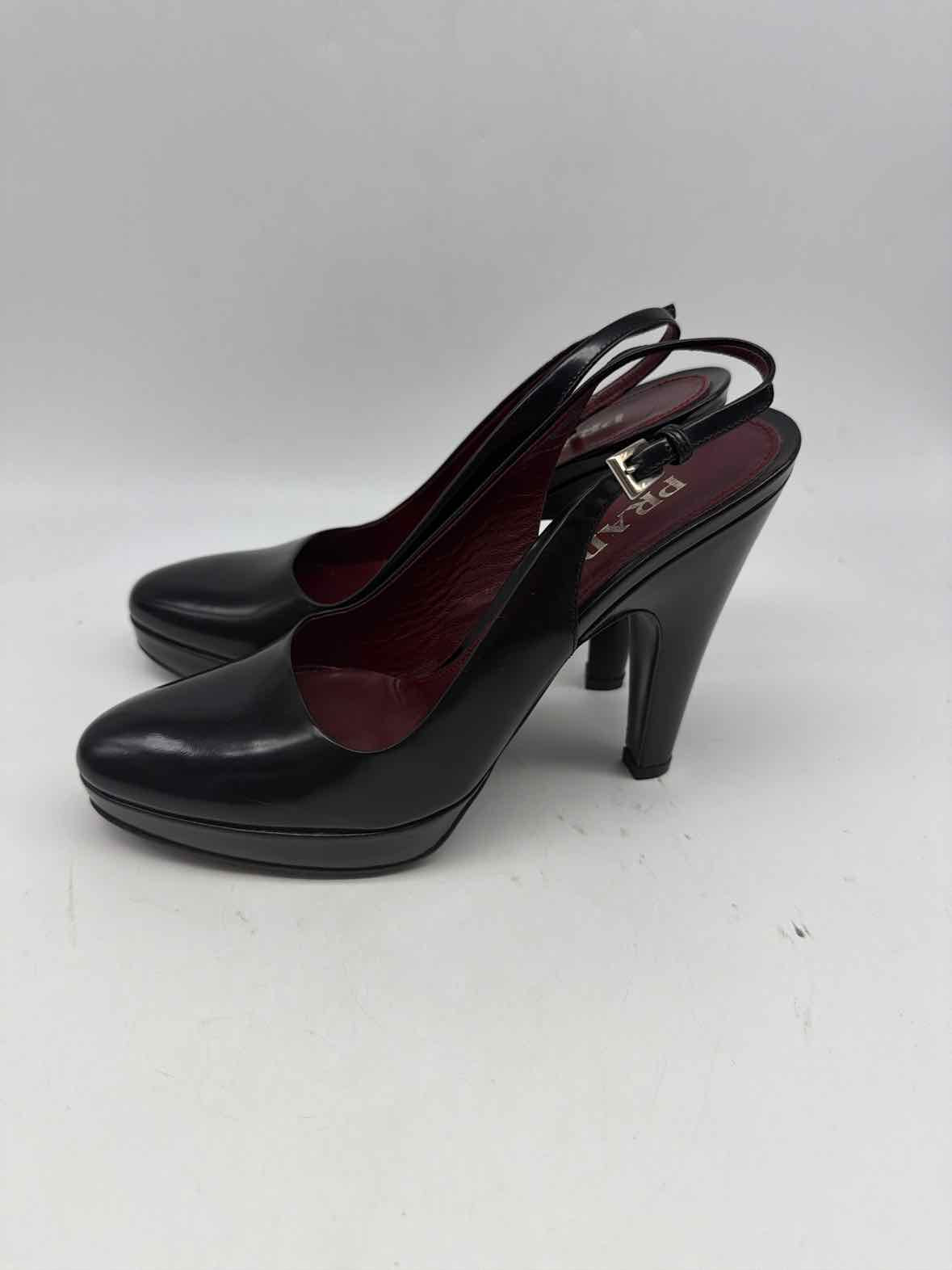 Pre-Owned Prada Black Size 35 Slingback Heels | True Fashionistas.