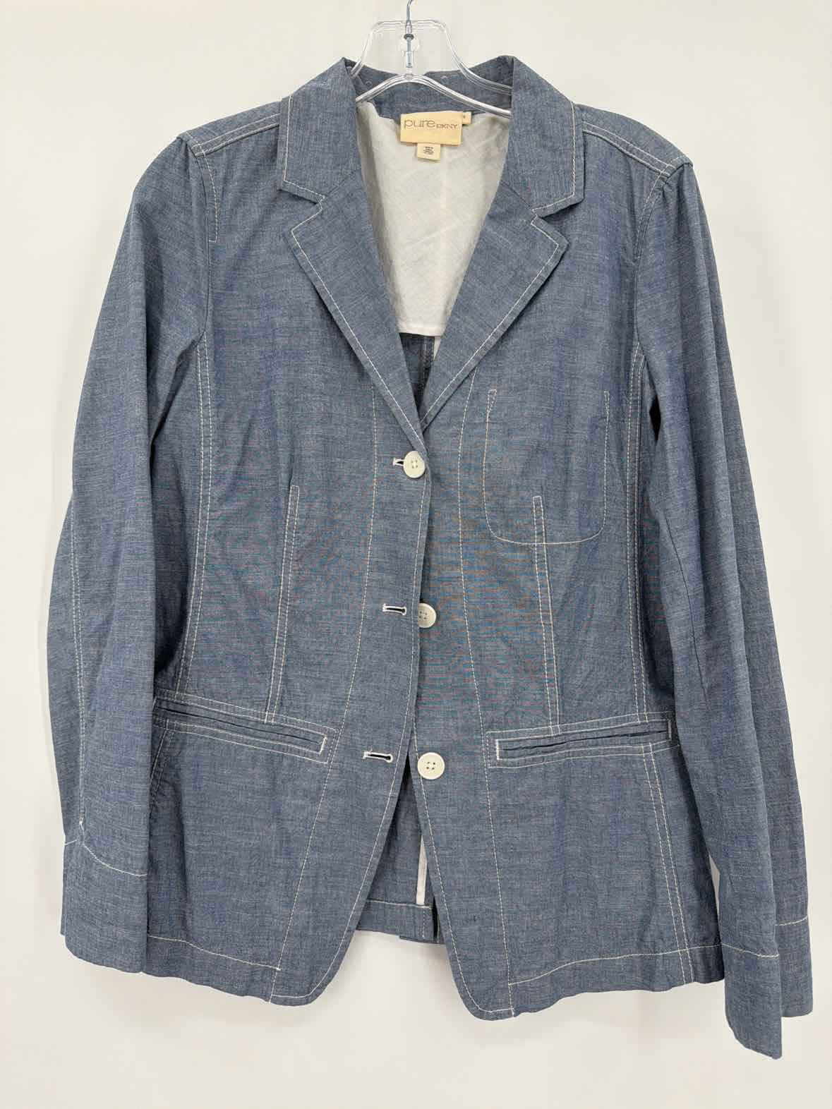 Pre-Owned Pure Navy Blue Size Medium Blazer | True Fashionistas.