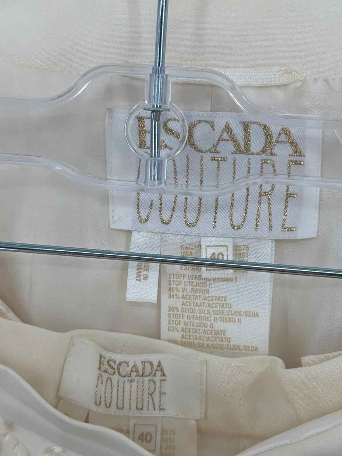 Pre-Owned Escada Ivory Size 40/6 Skirt Set | True Fashionistas.