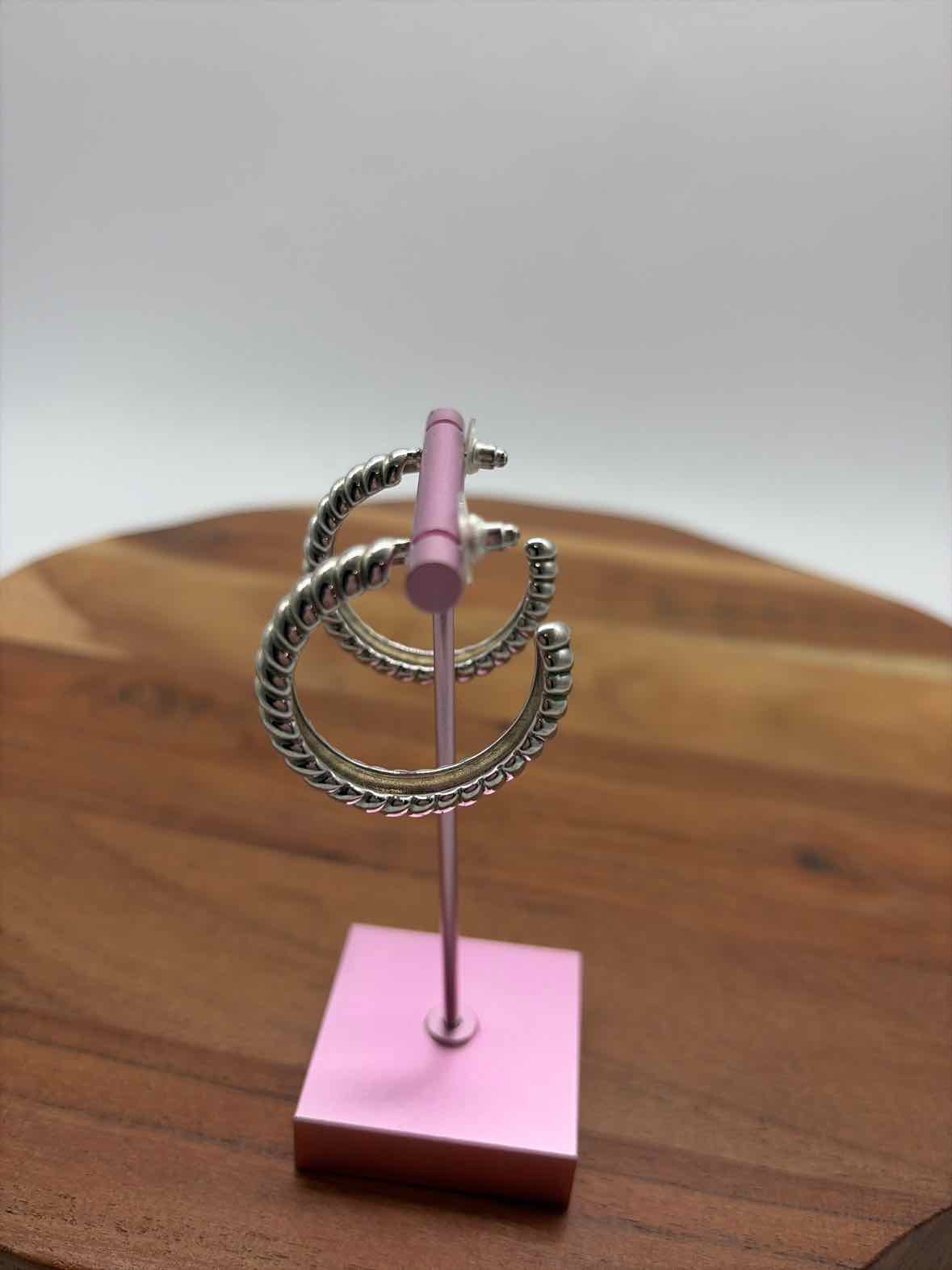 Luv Aj Silver Rope Hoop Earrings | True Fashionistas.