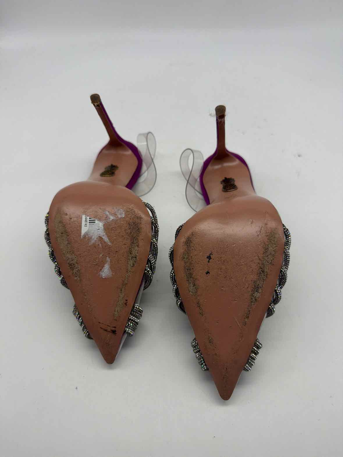 Pre-Owned Aquazzura Purple Size 37 Slingback Heels | True Fashionistas.