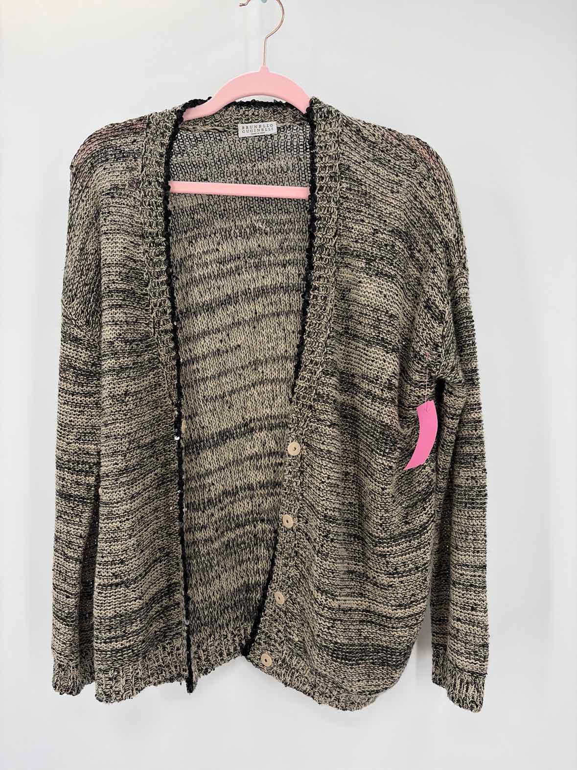 Pre-Owned Brunello Cucinelli Black Size Medium Cardigan Sweater | True Fashionistas.