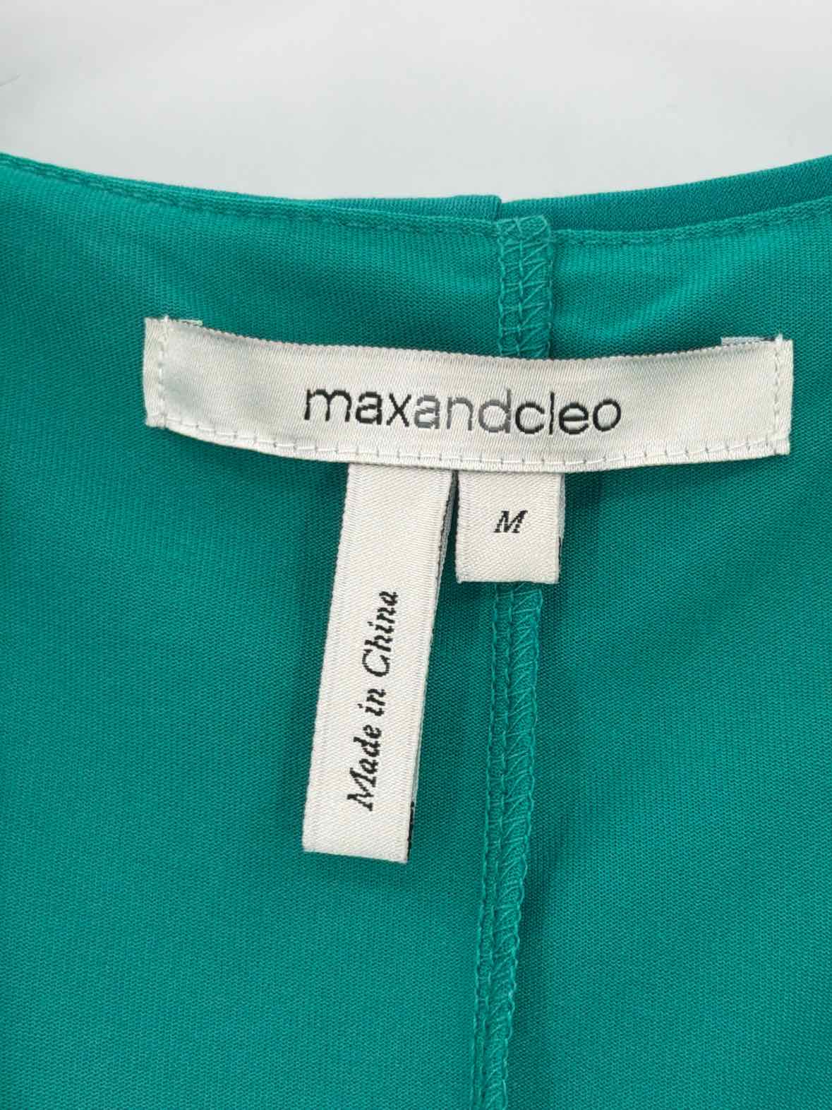 Pre-Owned Max & Cleo Green Size Medium Short Sleeveless Dress | True Fashionistas.