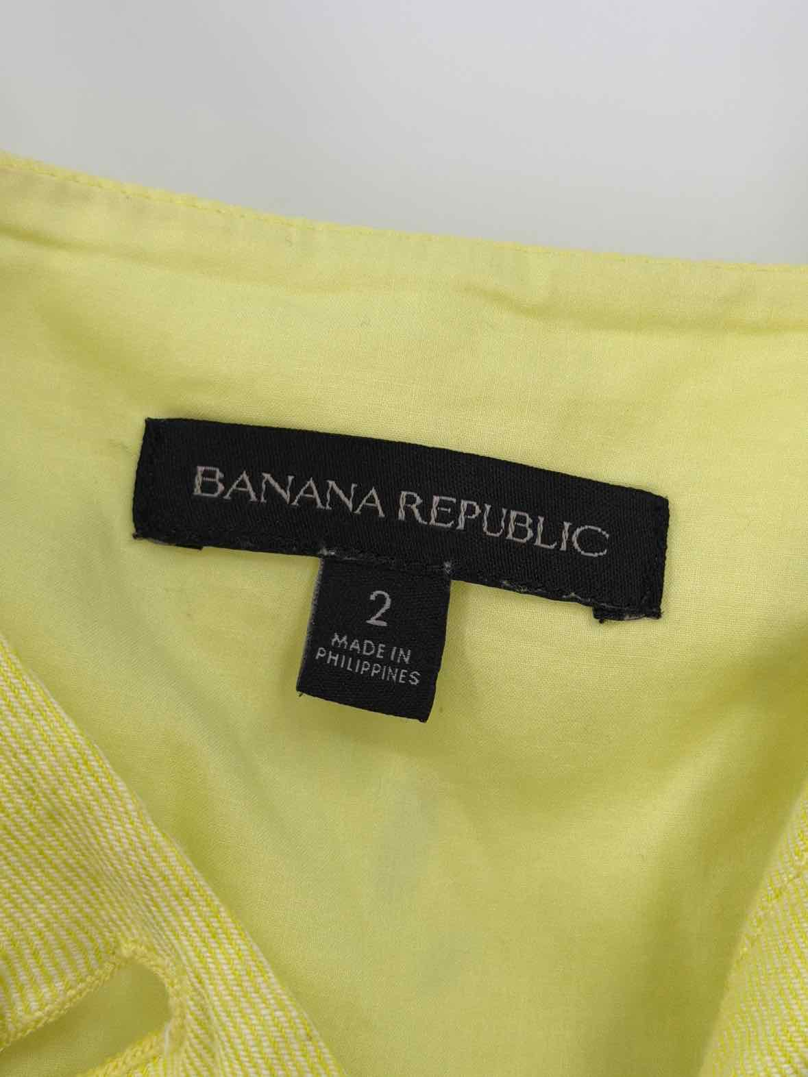 Pre-Owned Banana Republic Yellow Size 2 Short Sleeveless Dress | True Fashionistas.