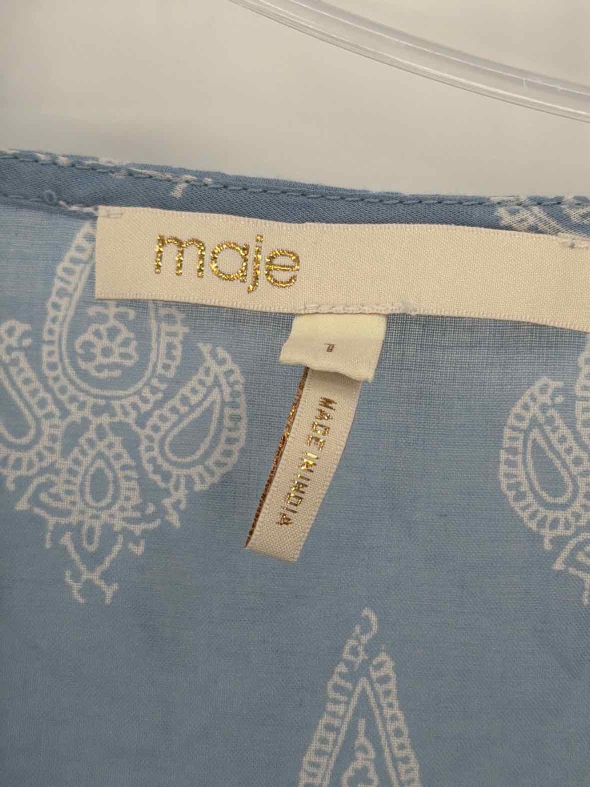 Pre-Owned Maje Blue Size 1/Small Long Sleeveless Dress | True Fashionistas.