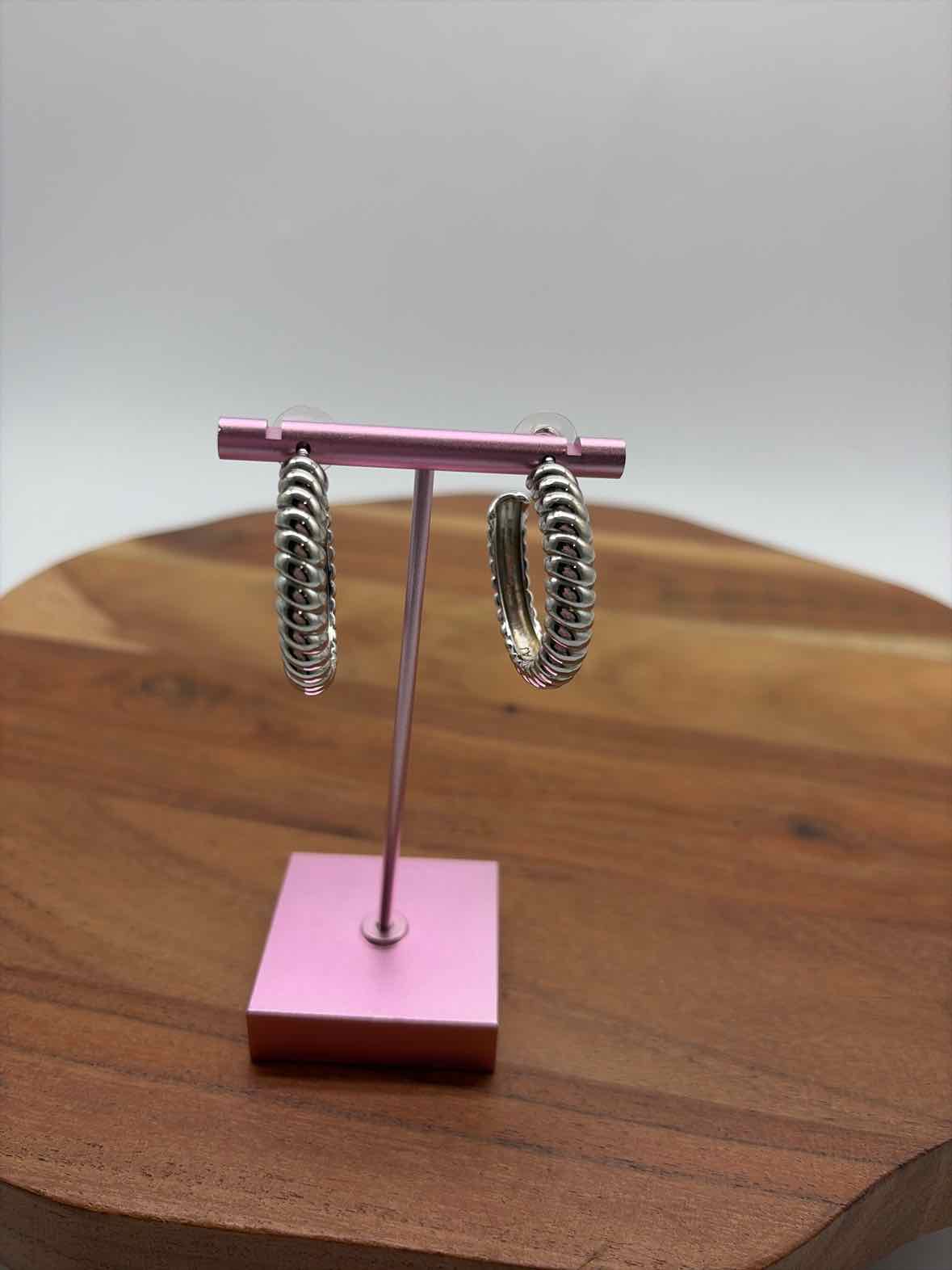 Luv Aj Silver Rope Hoop Earrings | True Fashionistas.