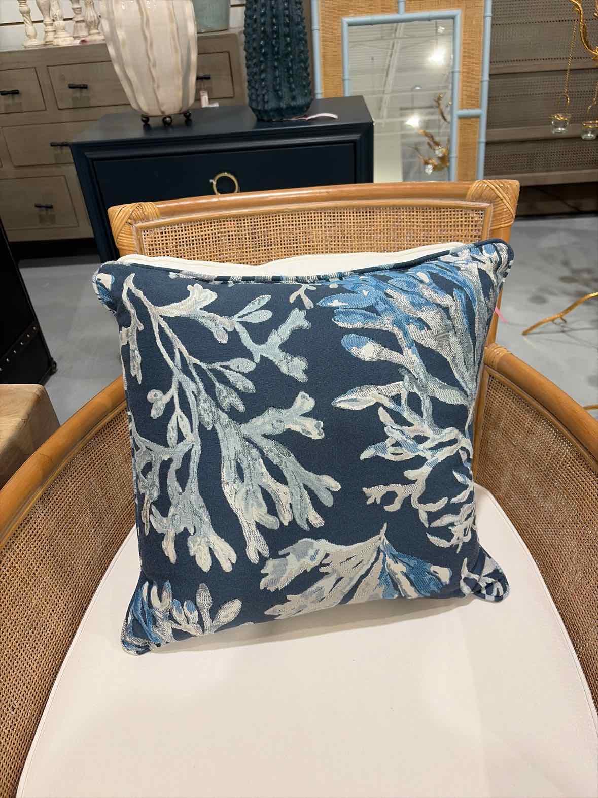 Blue Coral Pillow | True Fashionistas.
