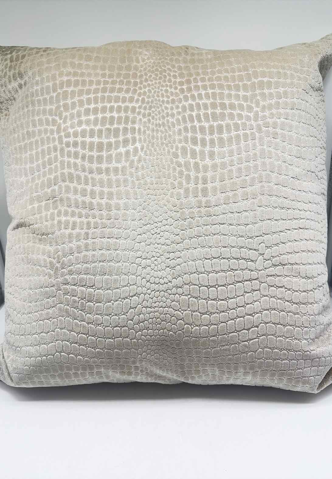 Ethan Allen Beige Crocodile Pillow | True Fashionistas.