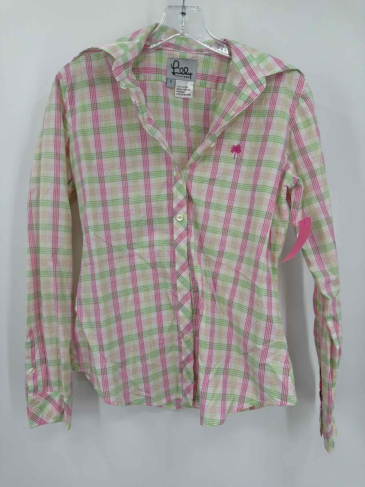 Pre-Owned Lilly Pulitzer Pink Size 6 Vintage Button Down | True Fashionistas.