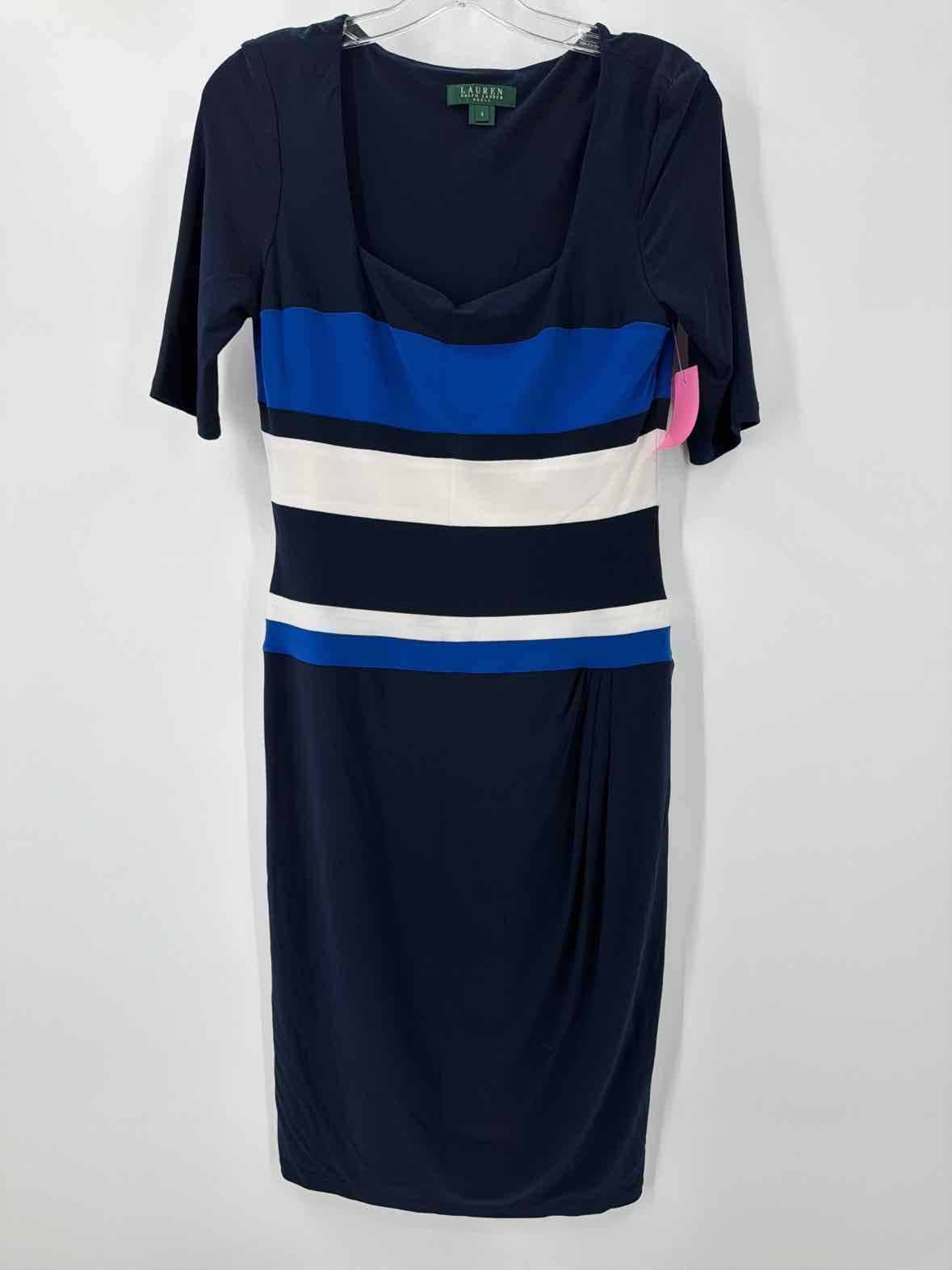 Pre-Owned Lauren Navy Size 8 Short Short Sleeve Dress | True Fashionistas.
