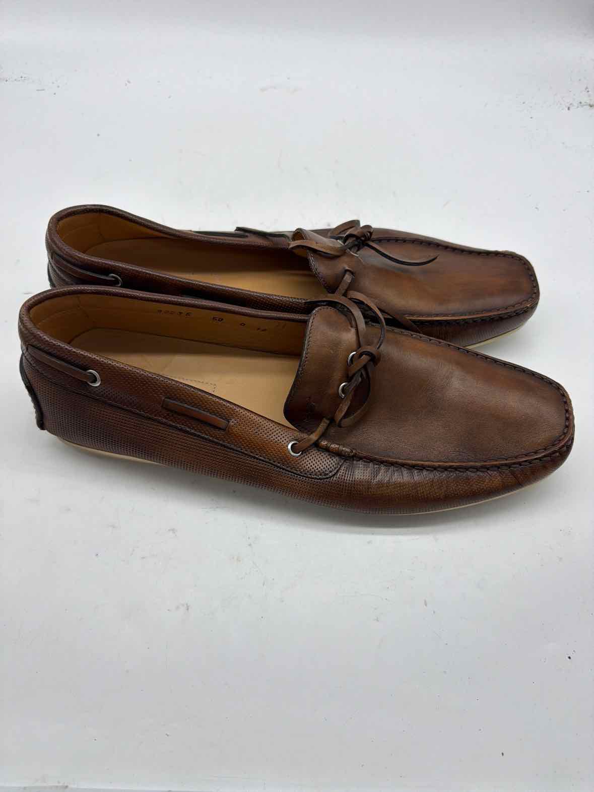 Pre-Owned Santorini Brown 12 Slip On Men's Dress Shoes | True Fashionistas.