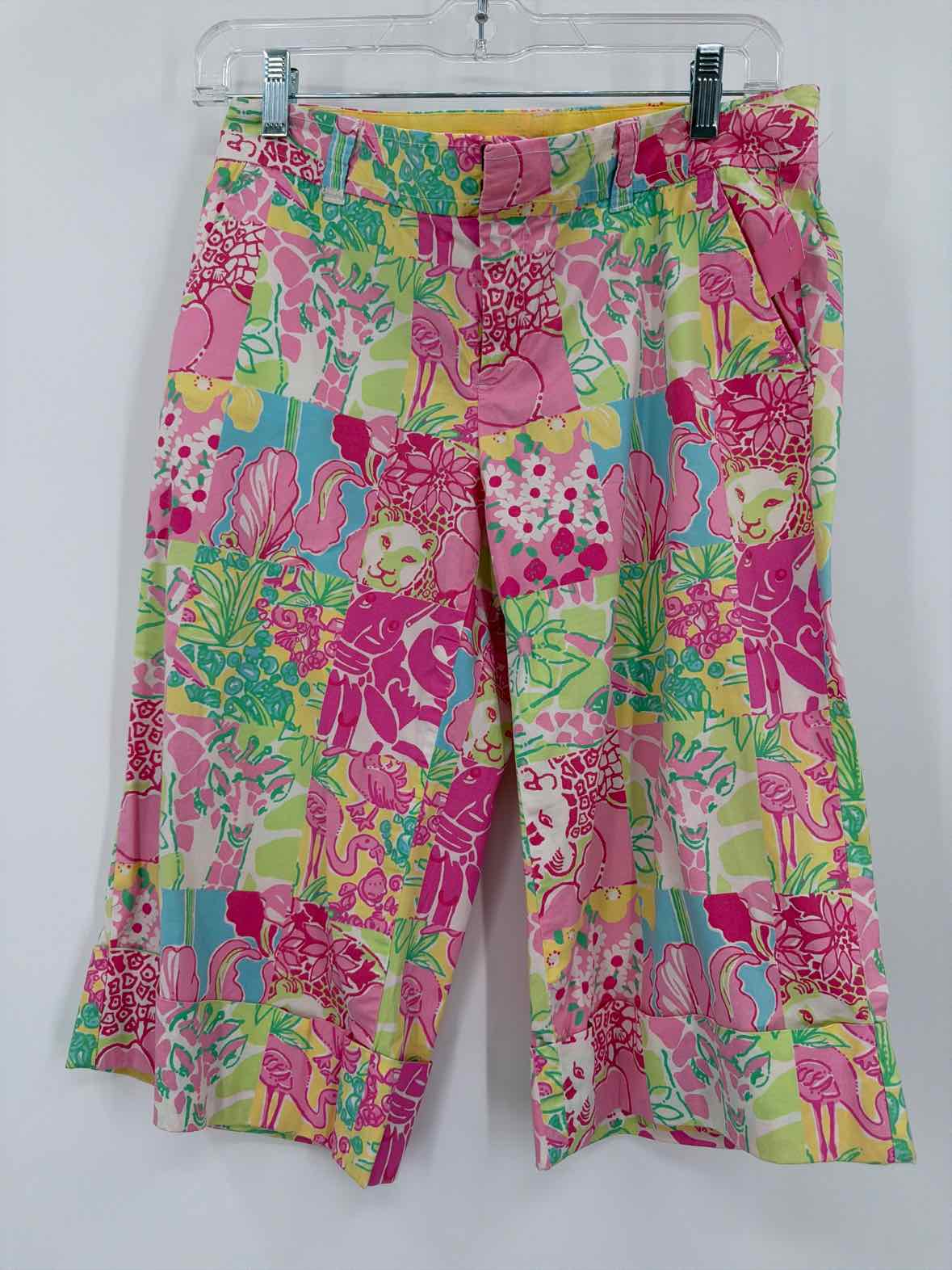 Pre-Owned Lilly Pulitzer Yellow Size 4 Vintage Printed Pants | True Fashionistas.