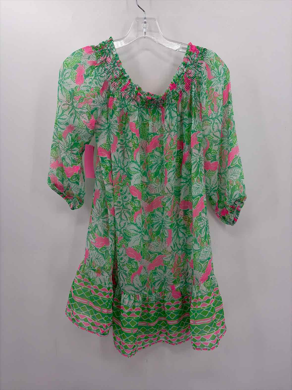 Pre-Owned Lilly Pulitzer Green Size XS Knee Length Long Sleeve Dress | True Fashionistas.