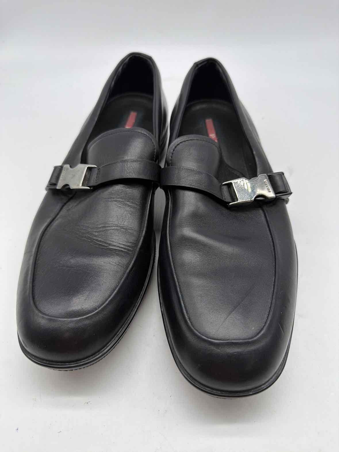 Pre-Owned Prada Black 8.5 Slip On Men's Dress Shoes | True Fashionistas.