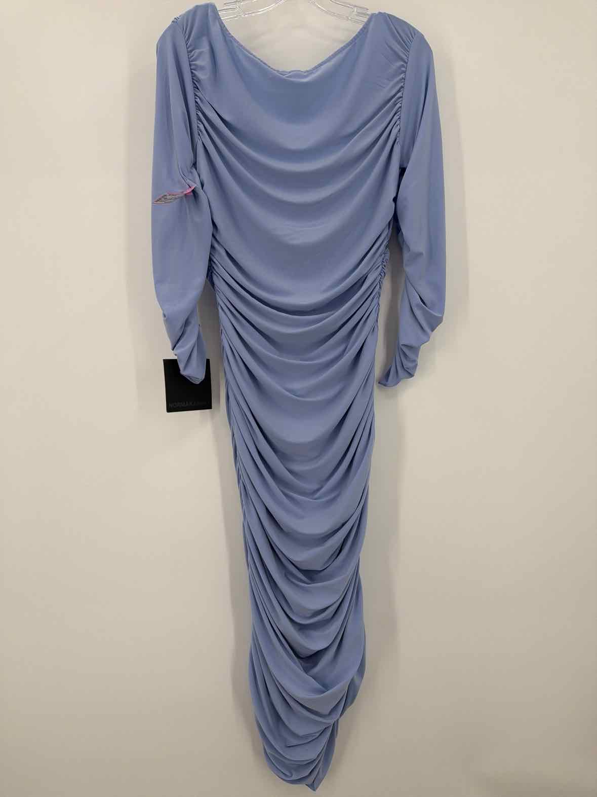Pre-Owned Norma Kamali Blue Size Medium Long Long Sleeve Dress | True Fashionistas.