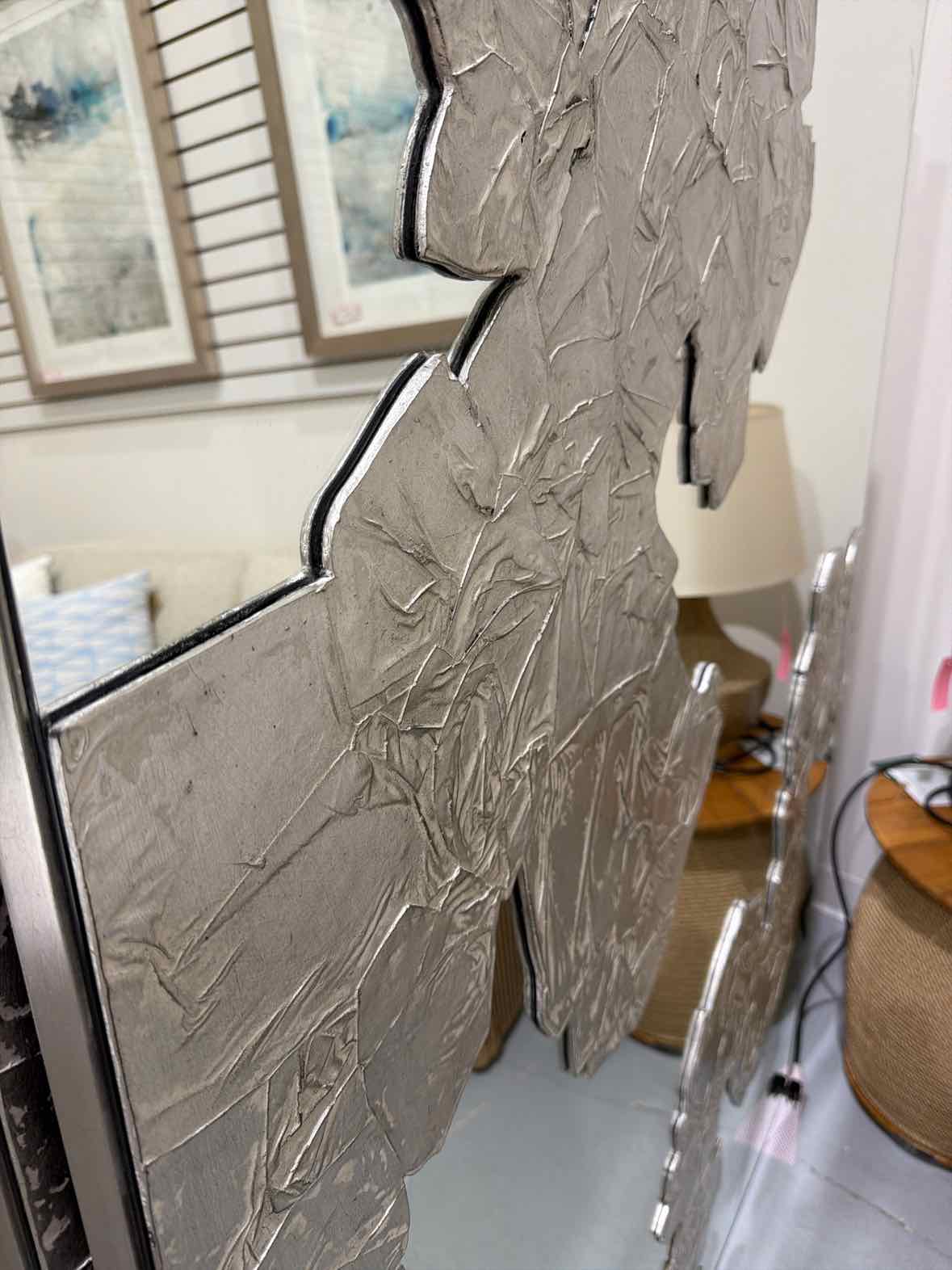 Nuvole Silver Embosed Mirror | True Fashionistas.