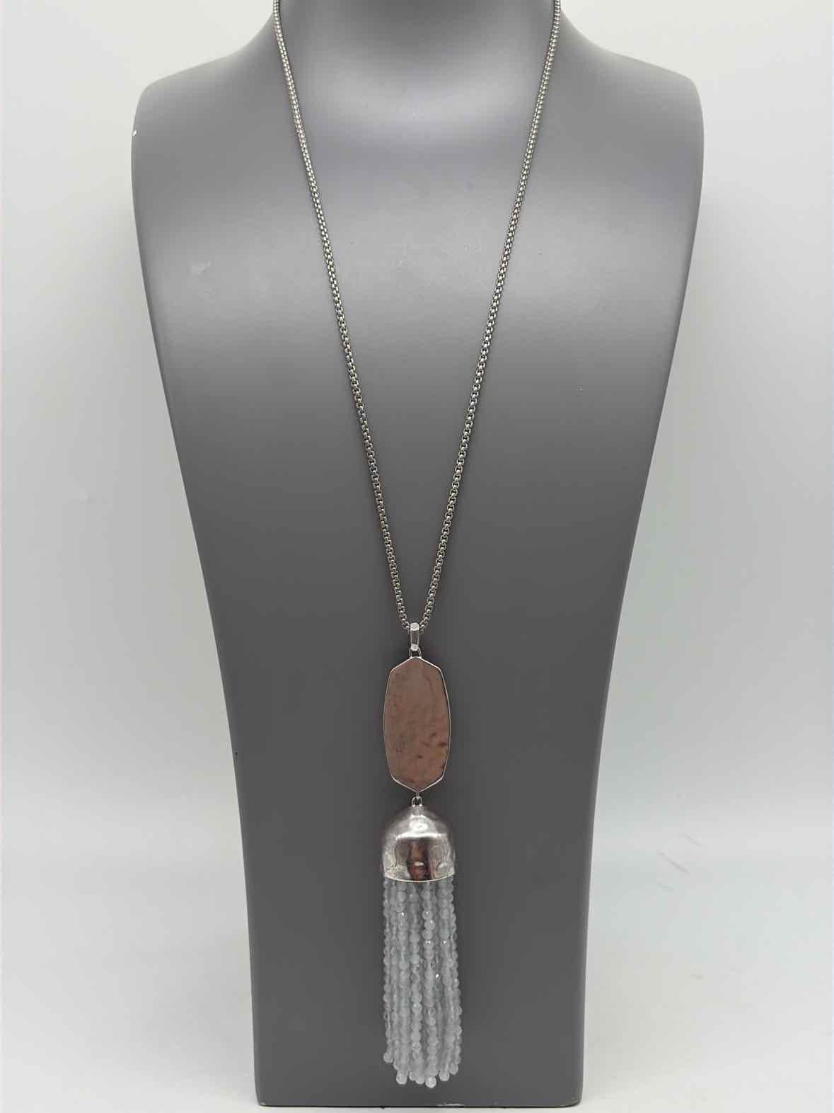 Kendra Scott Silver Tassel Pendant Necklace | True Fashionistas.