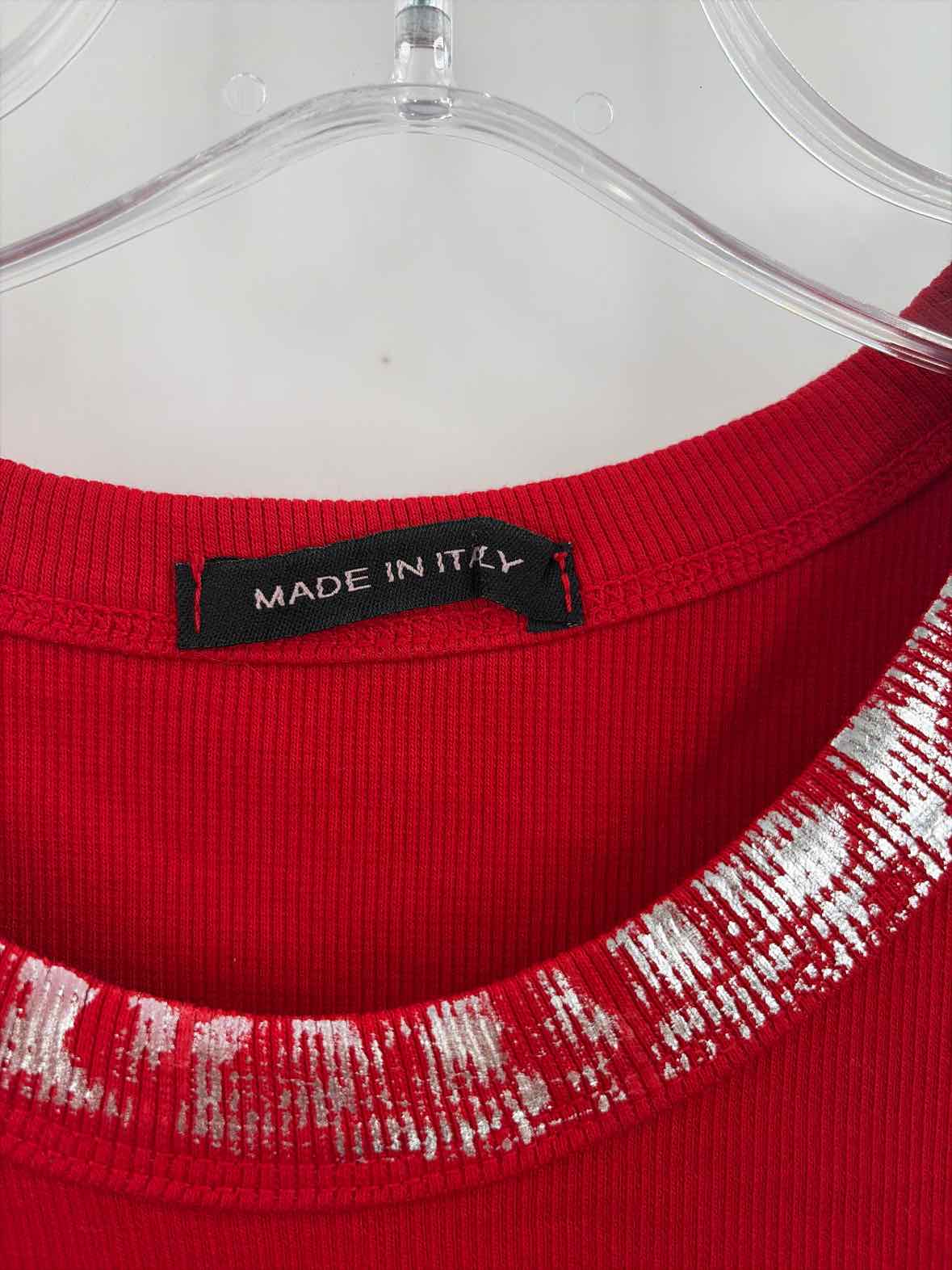 Pre-Owned Made In Italy Red Size One Size Tank Top | True Fashionistas.