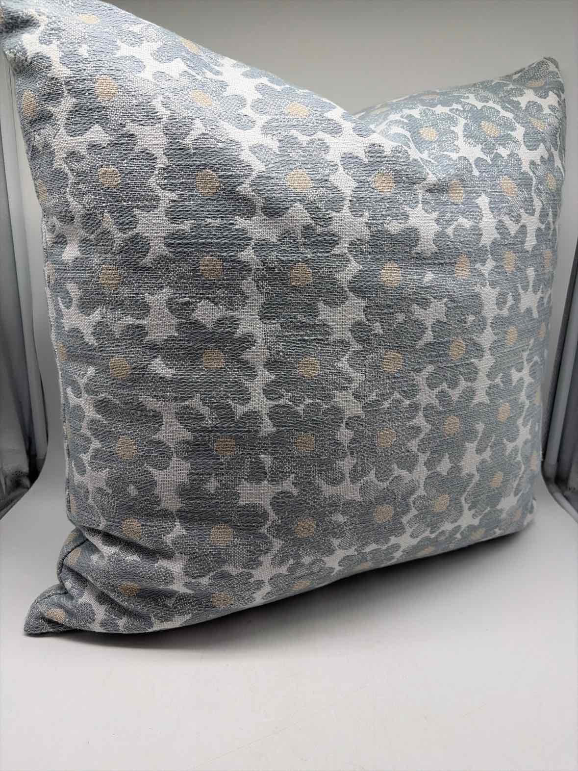 Kevin O'Brien Studio Daisy Blue Pillow | True Fashionistas.