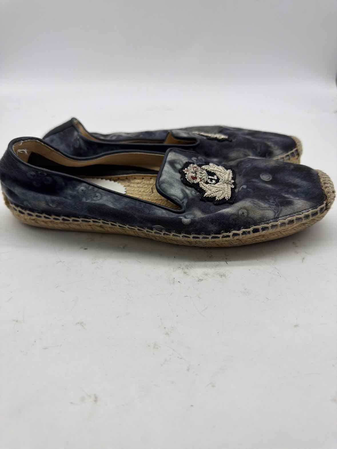 Pre-Owned Christian Louboutin Navy Size 36 Espadrille Flats | True Fashionistas.